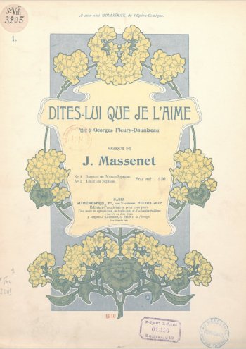 Dites-lui que je l'aime Partitions gratuites